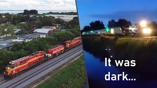 Trying to see the new Brightline &quot;BrightRed&quot; Trainset through Palm Bay, FL - October 14, 2021