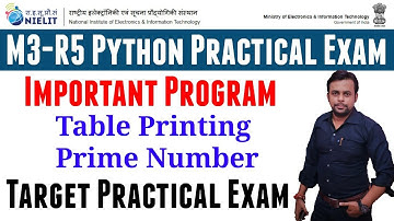 Python Practical Program । Target Practical Exam । Prime Number । Table Printing ।  Python IDLE Prog