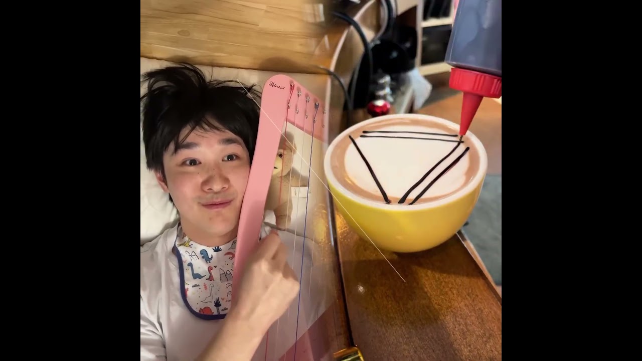 Baby discovers hidden talent for the harp