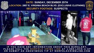 Norfolk Police need help identifying commercial burglary suspects