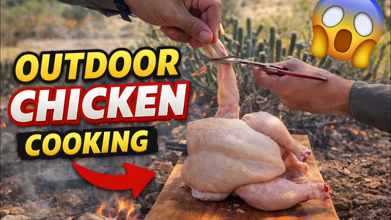 طهي دجاجة في البرية !