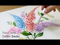 Cotton swabs painting technique for beginners - Basic easy painting step by step