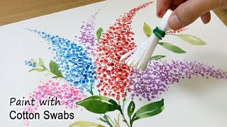 Cotton swabs painting technique for beginners  Basic easy painting step by step