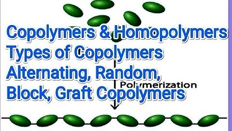 Lec-6| Copolymers| Alternating, Random, Block & Graft Copolymers