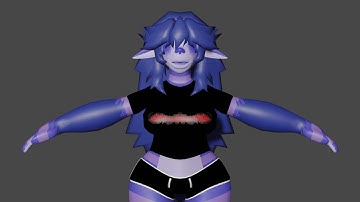 Blender rigging and weight painting vrchat model