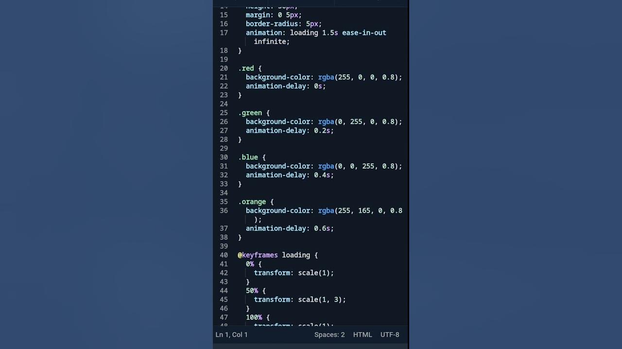 How to Create Loading Bar Animation using HTML CSS Only |Traning HTML ...