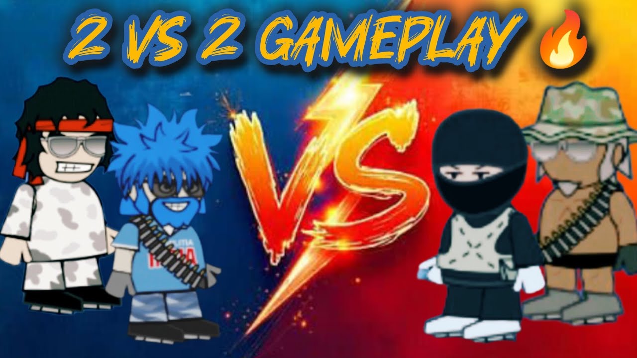 Mini militia classic:pro 2v2 gameplay [must watch] ☠️ 