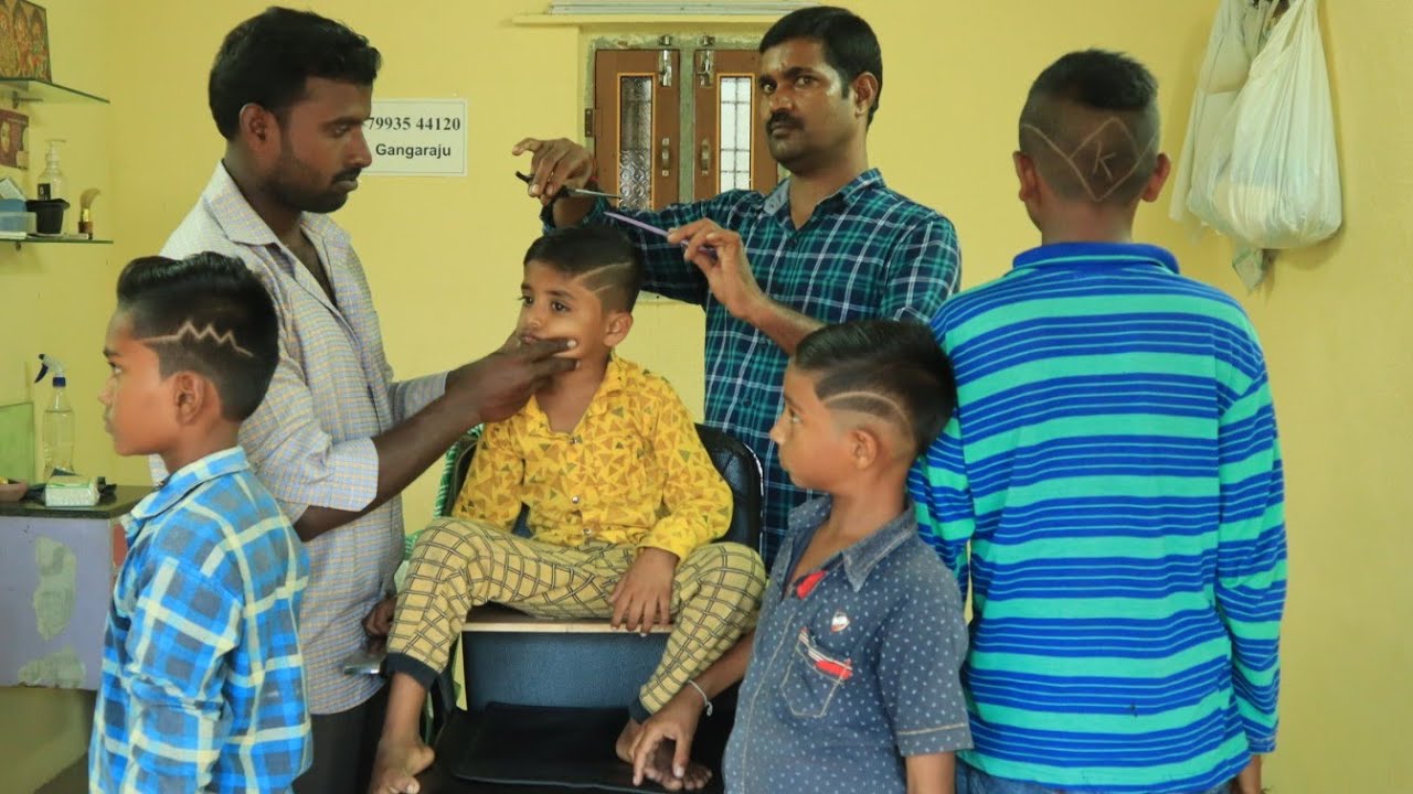Cutting hair||Barber haircut||Hairstyle||Village boys haircut||My village comedy||dhum dham channel