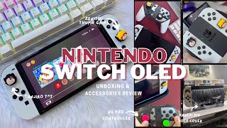 Nintendo Switch OLED WHITE Unboxing, Accessories + Review [Shopee & LAZADA Finds] Philippines ♡