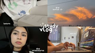 study vlog  rutina realista, estudiando para exámenes, libros & días de una estudiante  ˚୨୧⋆˚