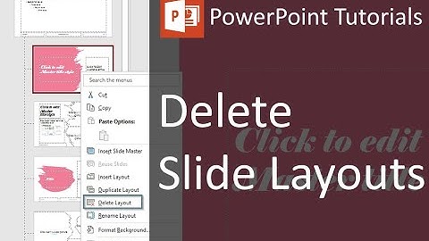 Delete master slides in PowerPoint