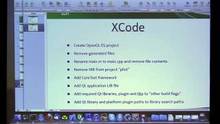 Qt DevDays 2011, Deploying Qt applications to iOS: Ian Dean