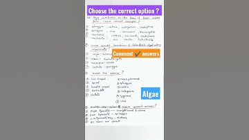Algae best question series/multiple question algae👌#biology #algae #biologyquestion #shorts