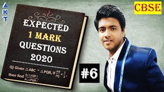 6| X | CBSE |1 Mark Q | Given △ABC  ~ △PQR, if AB/PQ = 1/3 , then find (A(△ABC))/(A(△PQR)).