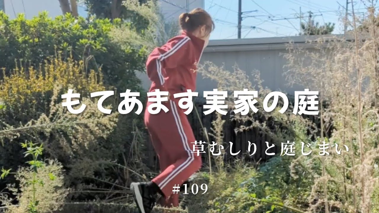 もてあます実家の庭 深刻な雑草問題 草取りと庭じまい #109