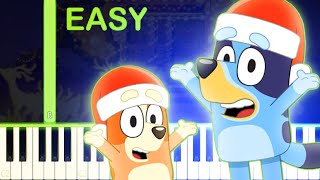 Bluey Theme Christmas Version - Easy Piano Tutorial