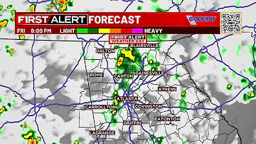 Spotty AM showers with PM storms Friday
