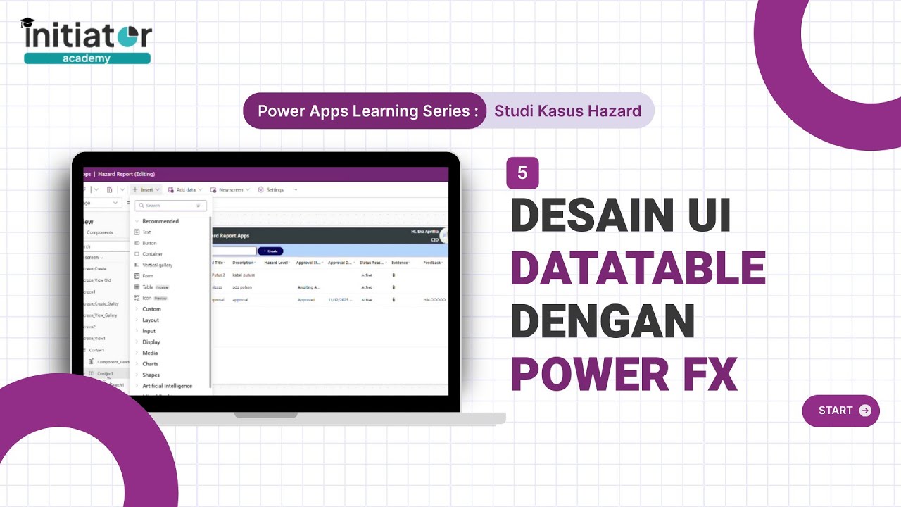 5. Desain UI Datatable dengan Power FX - YouTube