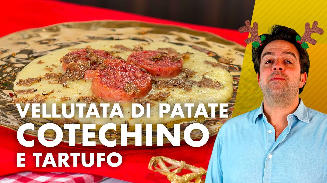 Vellutata di Patate con Cotechino e Tartufo Nero