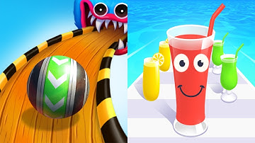 Sky Rolling Ball 3D VS Juice Run Android iOS Mobile Gameplay Walkthrough (Level 116-120)