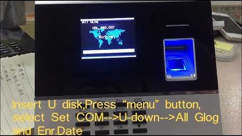 Download excel file by U-Disk from time attendance...