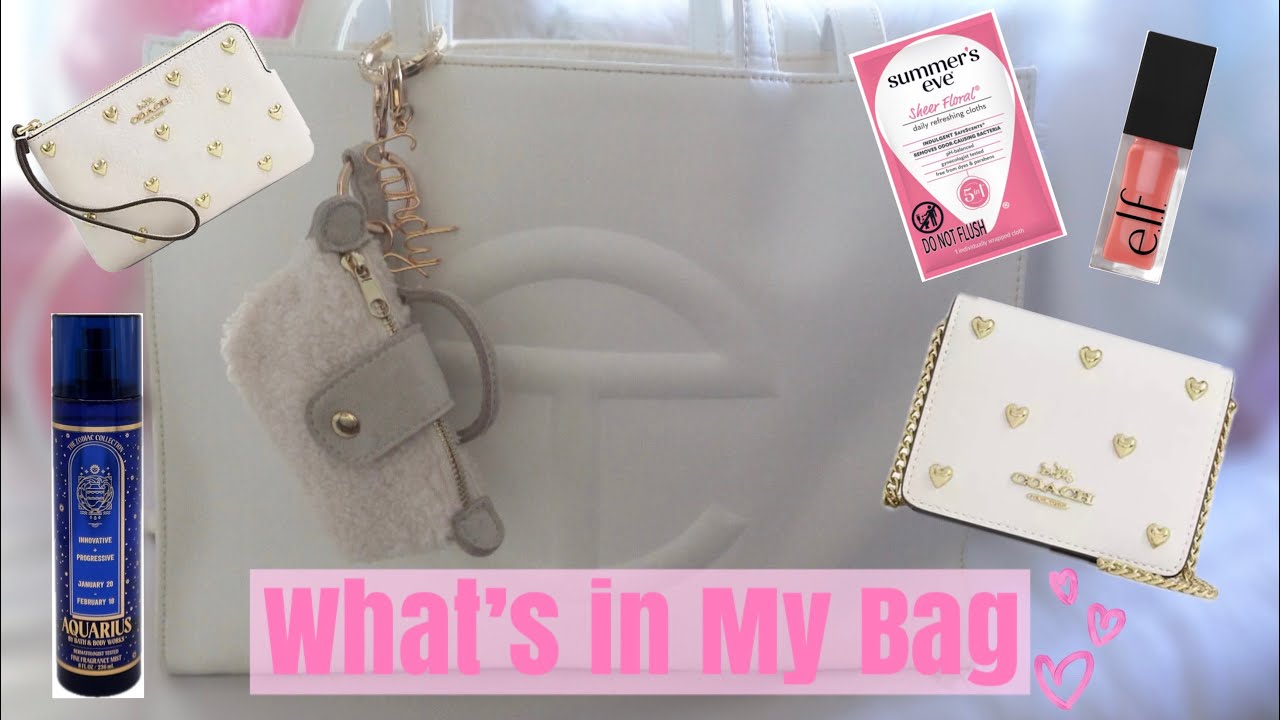 ЧТО В МОЕЙ СУМКЕ | Белый средний рюкзак Telfar (то, что я взяла с собой на работу) 🤍