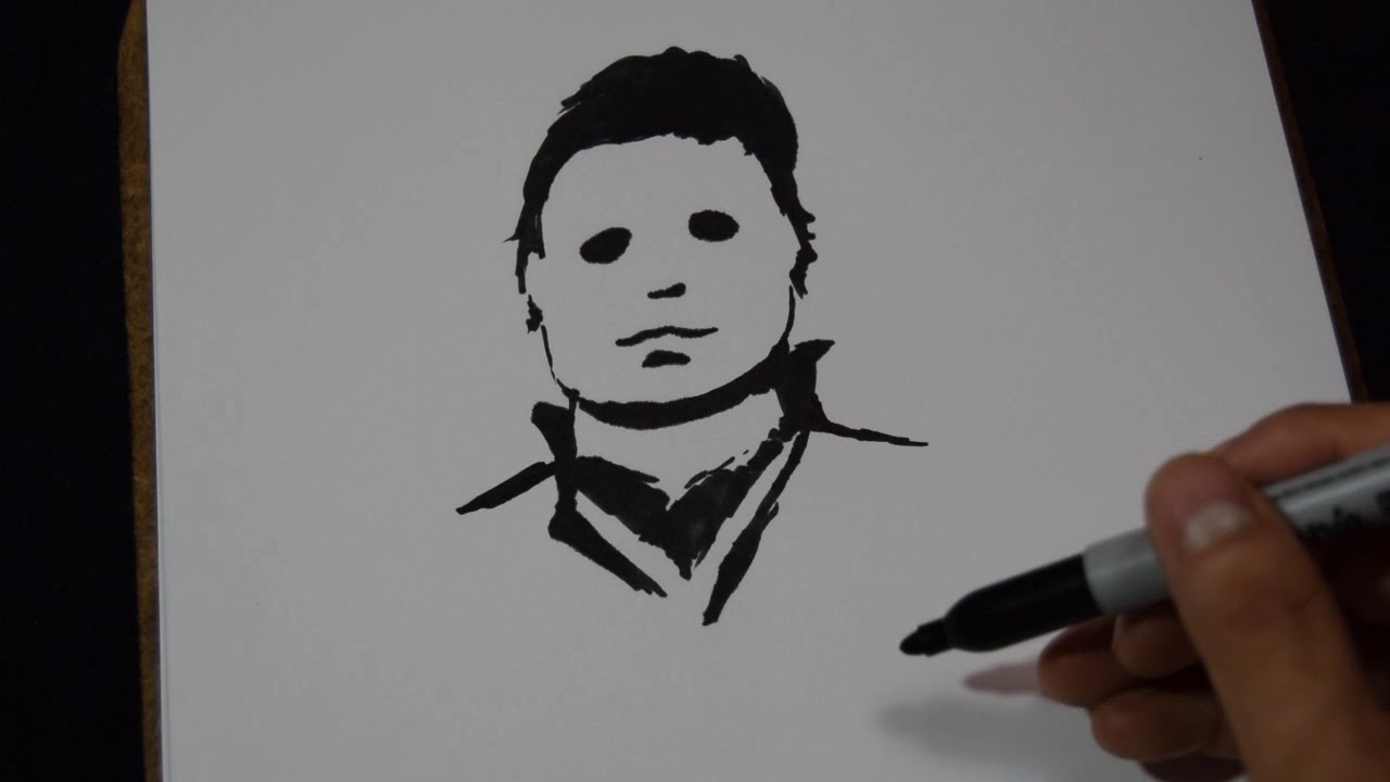 DIBUJANDO A MICHAEL MYERS - HALLOWEEN - SEMANA DEL TERROR - thptnganamst.edu.vn