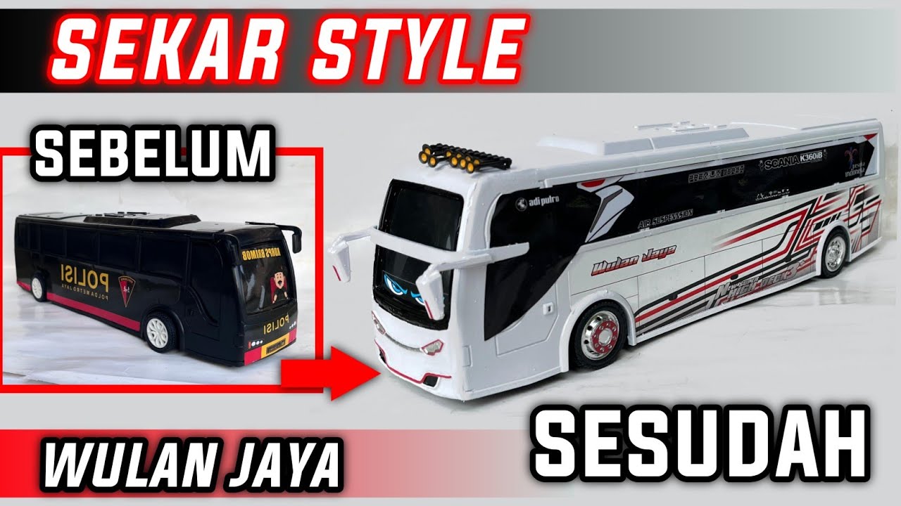 MODIF BUS PLASTIK RKC JADI JETBUS 3 SEKAR STYLE - YouTube