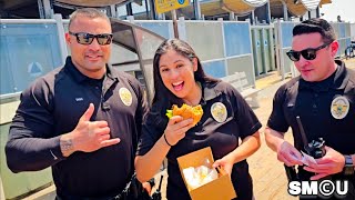 𝗪𝗛𝗔𝗧’𝗦 𝗧𝗛𝗘 𝗕𝗘𝗘𝗙?: Police Officers Meet the Community Over Burgers at Santa Monica Pier