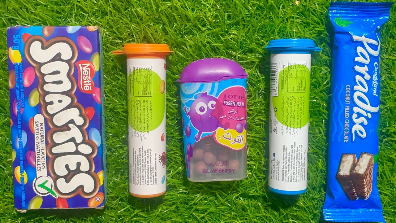 Satisfying I opened the Lotte Bubble gums and Bunnties with Paradise Chocolate ASMR