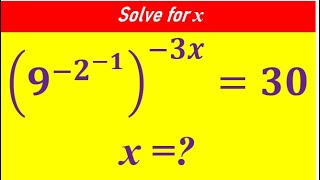 Can you solve? | Nice Nested Exponential Equation|  Math Olympiad