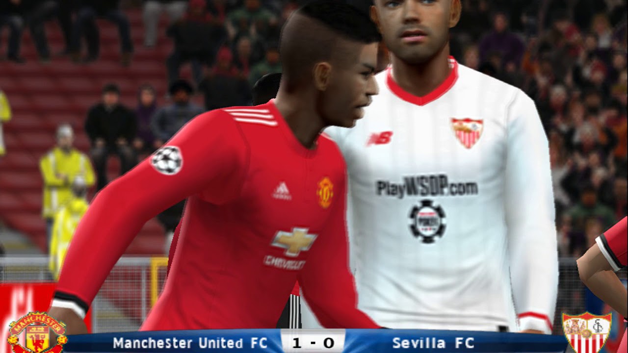 PES 2018 (PS2) Manchester United vs Sevilla - Champions League (1/8 Final)