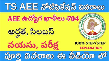 TS AEE Notification 2022||AEE Jobs Syllabus,Exam pattern