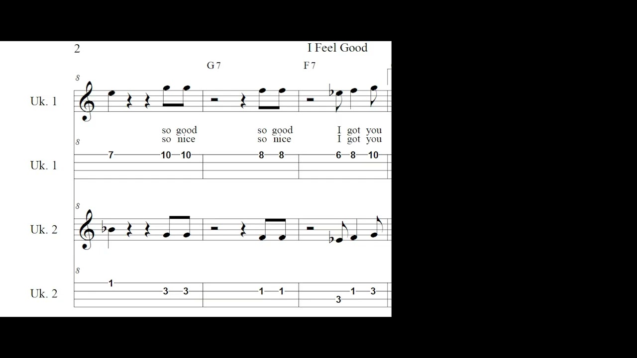 I Feel Good - James Brown (Arrangement for Uke Ensemble)