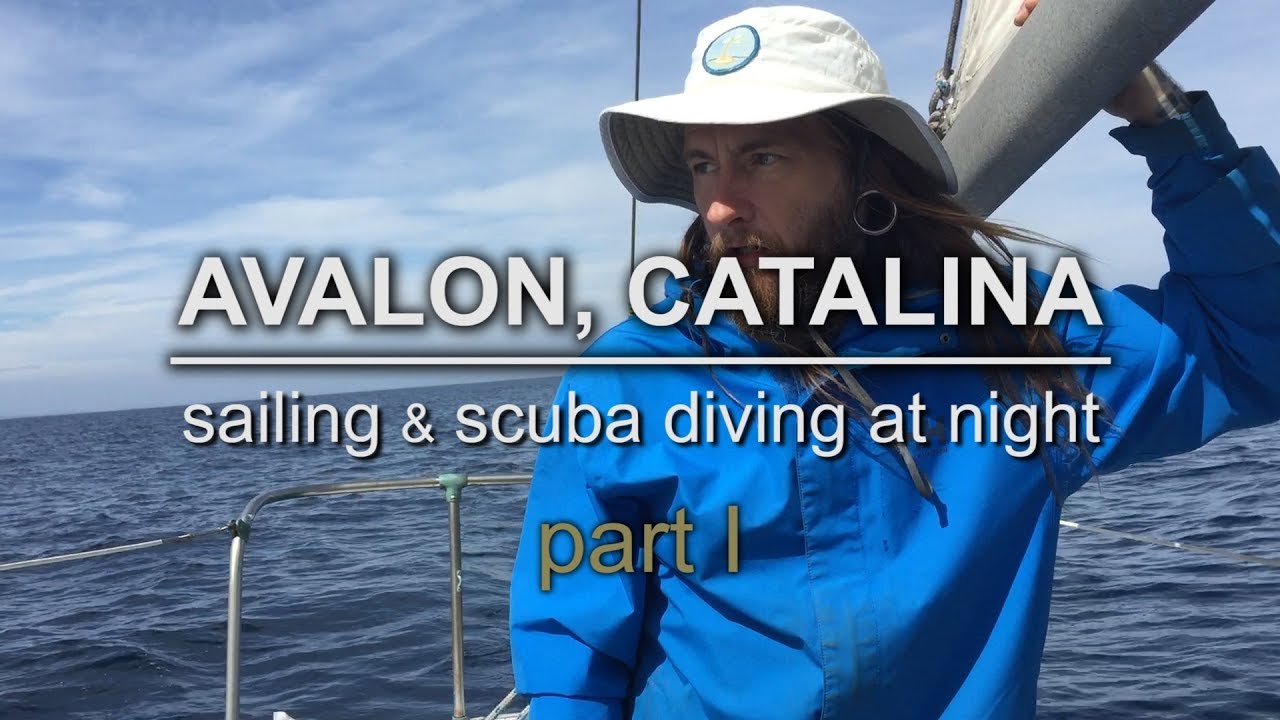 Sailing to Avalon and Scuba Diving at Night on SV Triteia