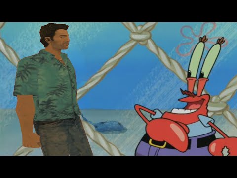 Tommy Vercetti buying the Krusty Krab