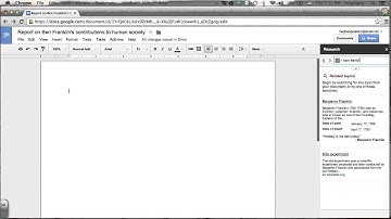 Using Research Tool in Google Docs