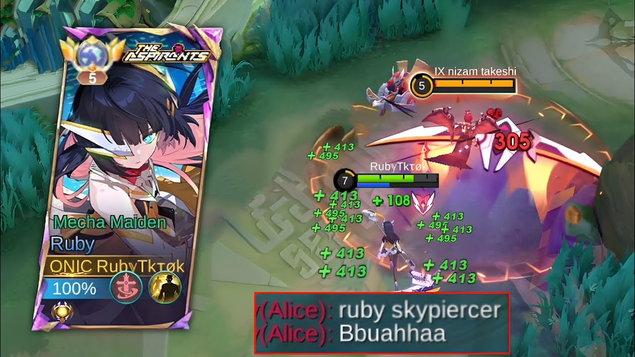 Item Ruby Buat Musuh Kena Mental!! Build Ruby Paling Sakit! 