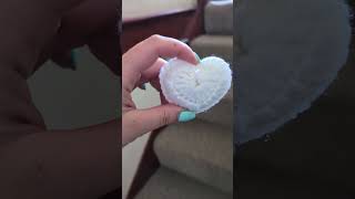 Day 145 of 365 of crocheting a heart 🤍🩶💙 #thecraftingduck #crocheting #amigurumiheart #crochetheart