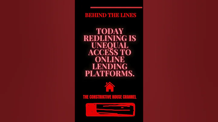 💻 Redlining in the Age of Algorithms | Behind the Lines | The Constructive House