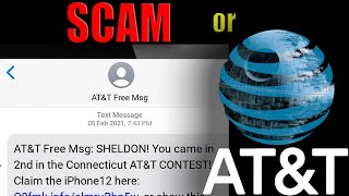 Connecticut AT&T Contest - Text Message Scam Warning Connecticut AT&T Contest - Text Message Scam Warning