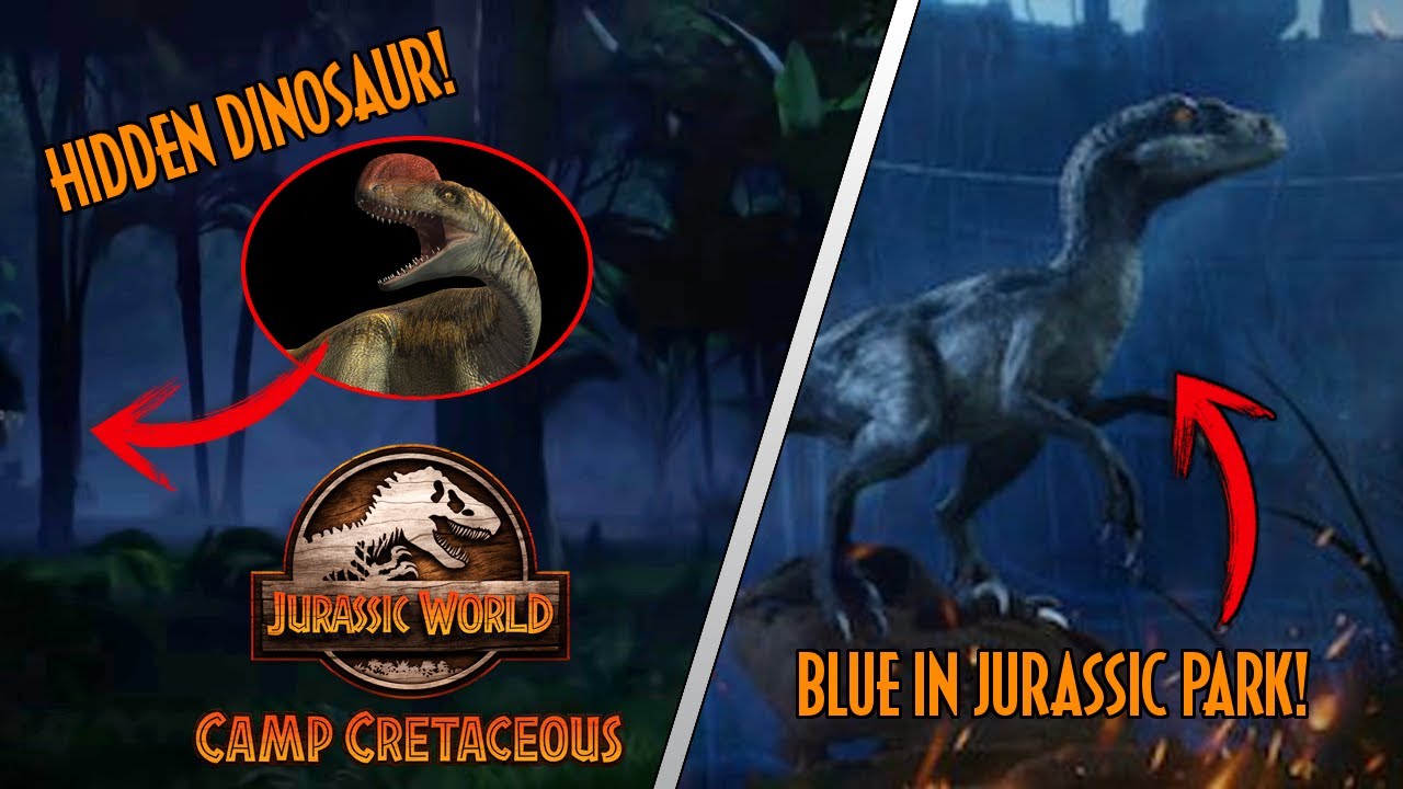 New Hidden Mystery Dinosaur In Season 3 Camp Cretaceous Trailer Blue In Jurassic Park Centre Youtube