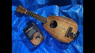 Koalohaウクレレに、L.R.Baggs/FIVE-Oピックアップを取り付ける