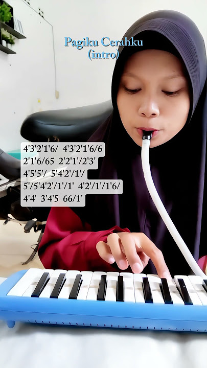 Cover Lagu Pagiku Cerahku (intro), not angka pianika