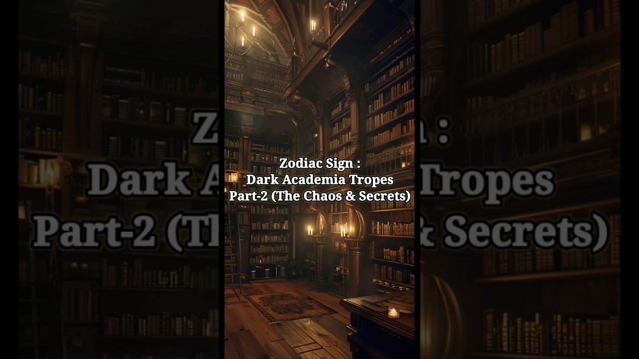 Zodiac signs and their Dark Academia Tropes | Part-2, The Chaos & Secret 🖤 #shorts #zodiac
