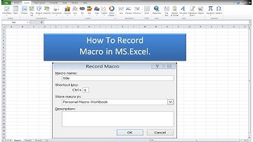 MS.Excel 2016 II Macro Recording II MS.Excel lectures in urdu