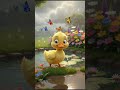 Cute Baby Duck Playing in Rain 🦆🌧️ | So Adorable! #shorts