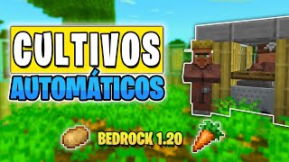 GRANJA de CULTIVOS AUTOMATICA en Minecraft Bedrock 1.20