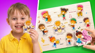 Musical Instrument Puzzle 🎵🎸 Colors, Numbers and Fun Music Game screenshot 1