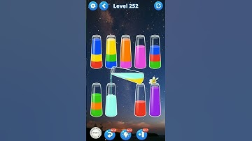 Water Sort Puzzle Game Level 252 #watersortpuzzle #watersortgame #mobilegame #colorpuzzle #games
